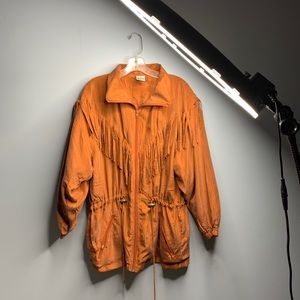 Vintage fringe windbreaker jacket